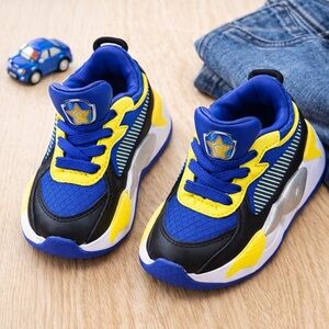 NWOT Puma x Paw Patrol Blue & Yellow Toddler Sneakers Size 4C Boys/Girls